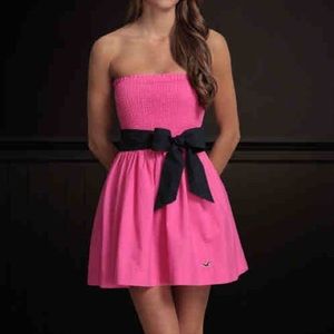 Hollister pink strapless dress